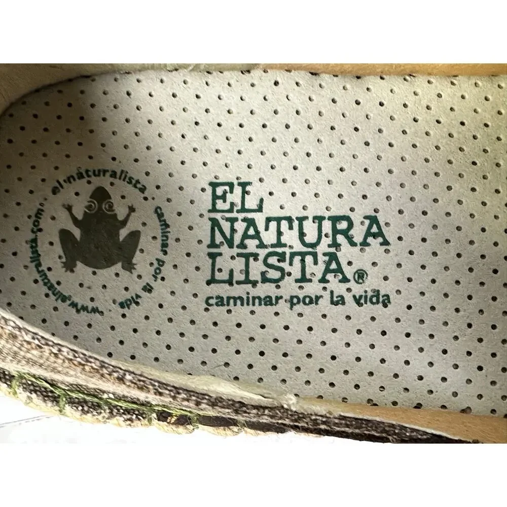 El Naturalista Spain N663 Men's Campos Brown Leather/Canvas Slip On 9.5 US/43 EU